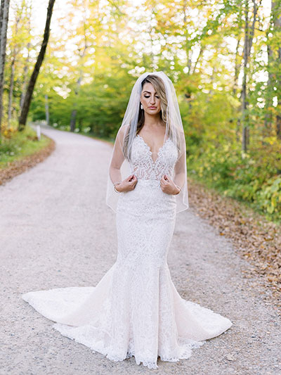 Bride in wedding dress