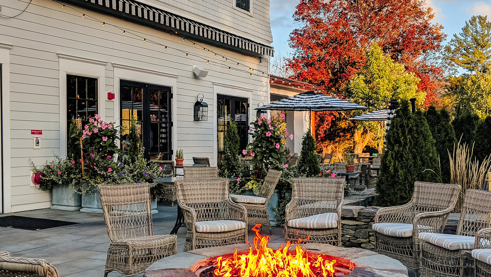 Outdoor fire at Kimpton Taconic Hotel